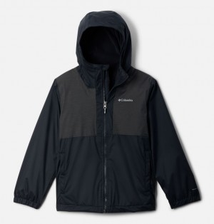 Black Boys's Columbia Rainy Trails™ II Fleece Lined Waterproof Jackets | 83060338