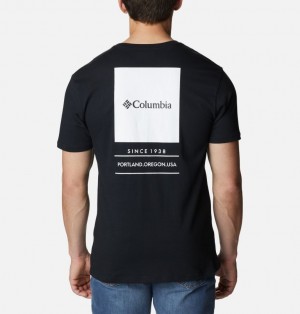 Black Men Columbia Barton Springs™ Graphic T Shirts | 15718437