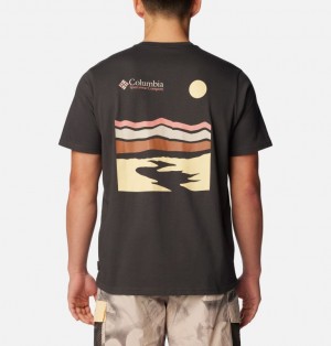 Black Men Columbia Explorers Canyon™ Back Graphic T Shirts | 32767819