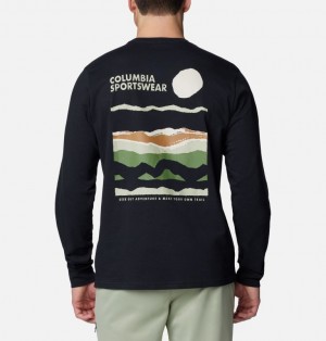 Black Men Columbia Explorers Canyon™ Long Sleeve T Shirts | 69772048