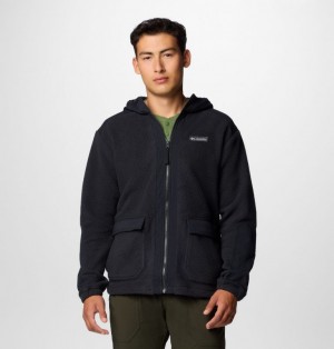 Black Men Columbia Landroamer™ Hooded Sherpa Fleece Jackets | 68115621