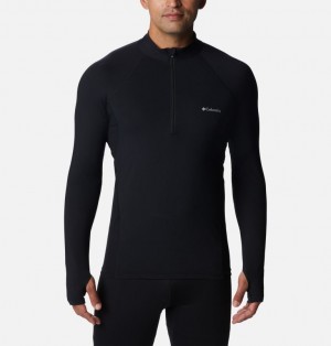 Black Men Columbia Omni-Heat™ Midweight Half Zip T Shirts | 95153326