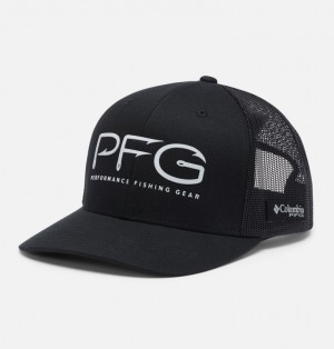 Black Men Columbia PFG Mesh Snap Back™ Hooks Ball - High Crown Caps | 69560782