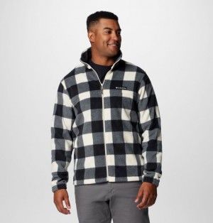 Black Men Columbia Steens Mountain™ Printed Fleece Jackets | 86890543