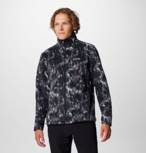 Black Men Columbia Steens Mountain™ Printed Fleece Jackets | 69380761