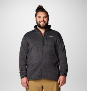 Black Men Columbia Sweater Weather™ II Extended Size Fleece Jackets | 91849650