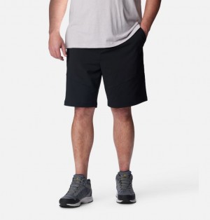 Black Men Columbia Tech Trail™ Hiking Extended Size Shorts | 15592110