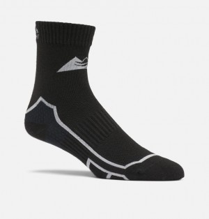 Black Men Columbia Trail Run Light-Weight Wool Low Cut Socks | 8053612