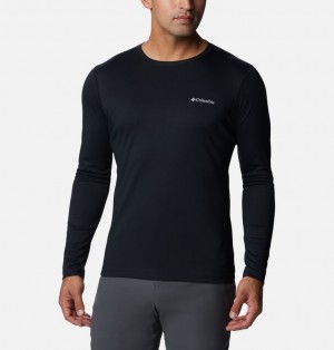 Black Men Columbia Zero Rules™ Technical Long Sleeve T Shirts | 53624999