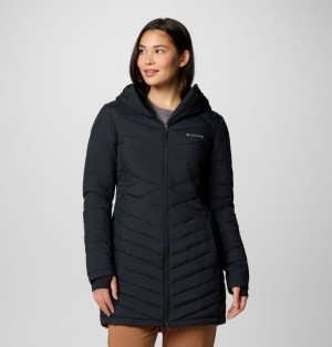 Black Women Columbia Joy Peak™ II Hooded Mid Insulated Puffer Jacket | 59539038