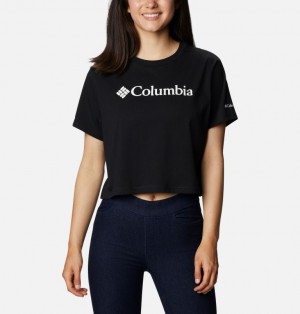 Black Women Columbia North Cascades™ Graphic Cropped T Shirts | 35113425