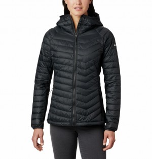 Black Women Columbia Powder Lite™ Hybrid Hooded Puffer Jacket | 89036033