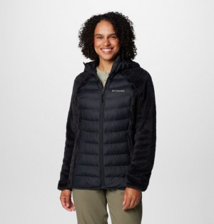 Black Women Columbia Powder Lite™ II Sherpa Hybrid Fleece Puffer Jacket | 45351752