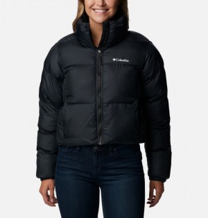 Black Women Columbia Puffect™ II Cropped Puffer Jacket | 49918447