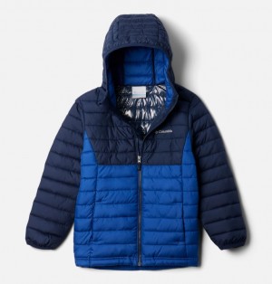 Blue Boys's Columbia Powder Lite™ II Hooded Insulated Jackets | 56358539