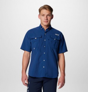 Blue Men Columbia Bahama™ II Short Sleeve Shirts | 62427004