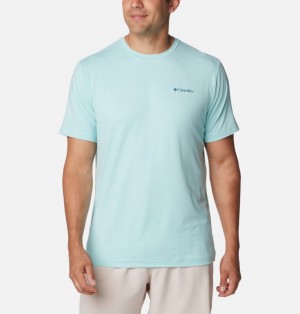 Blue Men Columbia Kwick Hike™ Technical Graphic T Shirts | 90109820