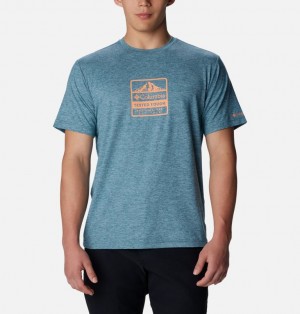 Blue Men Columbia Kwick Hike™ Technical T Shirts | 1164649