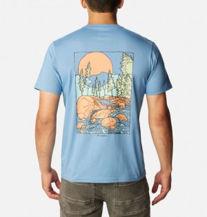 Blue Men Columbia Rapid Ridge™ II Organic Cotton T Shirts | 55359127