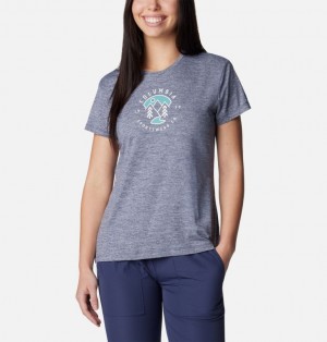 Blue Women Columbia Sloan Ridge™ Technical Graphic T Shirts | 95760610