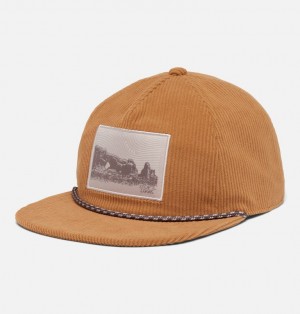 Brown Men Columbia Packsaddle™ Corduroy Snap Back Caps | 26765578