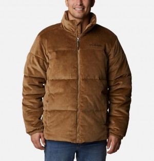 Brown Men Columbia Puffect™ Corduroy Puffer Jacket | 78054244