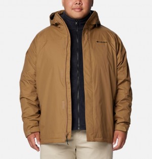 Brown Men Columbia Tunnel Falls™ II 3-in-1 Waterproof Extended Size Jackets | 62578848