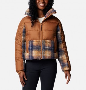 Brown Women Columbia Leadbetter Point™ II Sherpa Printed Puffer Jacket | 57982691