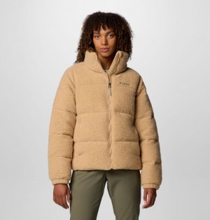 Brown Women Columbia Puffect™ Sherpa Puffer Jacket | 34196973