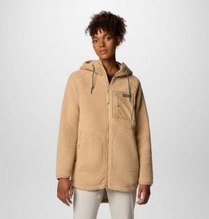 Brown Women Columbia Winter Warmth™ Hooded Sherpa Fleece Jackets | 6375240