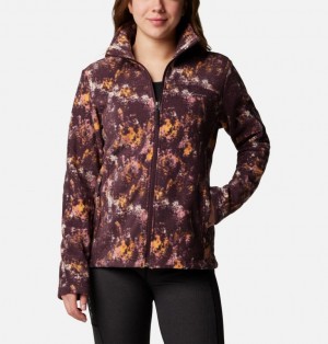 Burgundy Women Columbia Fast Trek™ Printed Jackets | 91846610