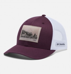 Burgundy Women Columbia Mesh™ Snap Back Caps | 59882736