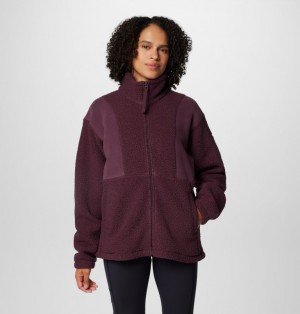 Burgundy Women Columbia Panorama™ II Sherpa Fleece Jackets | 45389909