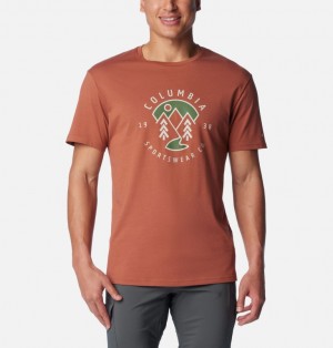 Coral Men Columbia Rapid Ridge™ Graphic T Shirts | 17963911