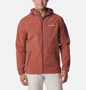 Coral Men Columbia Tall Heights™ Hooded Softshell Softshell Jackets | 64783324