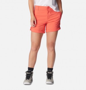 Coral Women Columbia Silver Ridge Utility™ Walking Shorts | 12713528