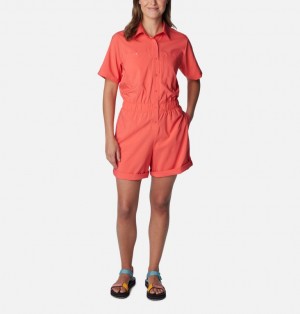 Coral Women Columbia Silver Ridge Utility™ Rompers | 61511263