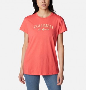 Coral Women Columbia Trek™ Casual Graphic T Shirts | 45858167