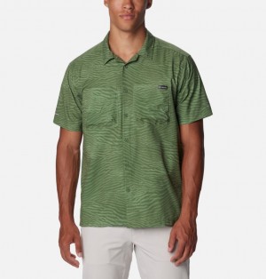 Green Men Columbia Black Mesa™ Lightweight Short Sleeve Hiking Shirts | 68423064