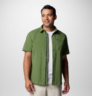 Green Men Columbia Landroamer™ Ripstop Short Sleeve Shirts | 82479248