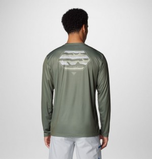 Green Men Columbia Terminal Tackle PFG™ Line Time Long Sleeve T Shirts | 71889627