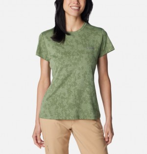 Green Women Columbia Bluebird Canyon™ Technical T Shirts | 93971057