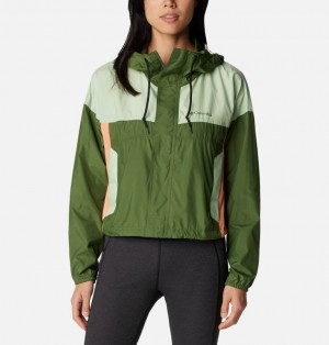 Green Women Columbia Flash Challenger™ Cropped Windbreaker | 84520635