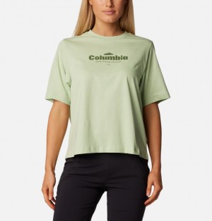 Green Women Columbia North Cascades™ Relaxed T Shirts | 72188612