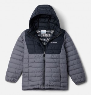 Grey Boys's Columbia Powder Lite™ II Hooded Insulated Jackets | 14312954