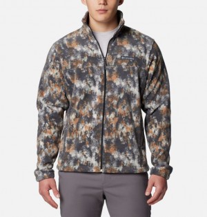 Grey Men Columbia Steens Mountain™ Printed Fleece Jackets | 99700696