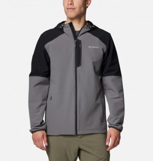 Grey Men Columbia Tech™ Softshell Hooded Jackets | 50546917