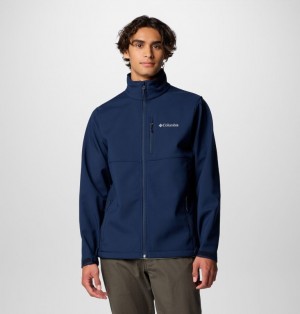 Navy Men Columbia Ascender™ Hiking Softshell Jackets | 9027870