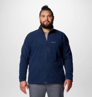 Navy Men Columbia Fast Trek™ II Full Zip Extended Size Fleece Jackets | 29317632