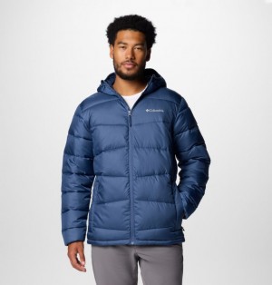 Navy Men Columbia Fivemile Butte™ II Hooded Puffer Jacket | 24661094